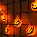 Modee H001 LED-lyskjede med halloween-gresskar - 1.65m - 10 stk.