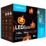 Modee H001 LED-lyskjede med halloween-gresskar - 1.65m - 10 stk.