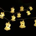 Modee H002 LED-lyskjede med halloween-spøkelser - 1.65m - 10 stk.