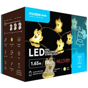 Modee H002 LED-lyskjede med halloween-spøkelser - 1.65m - 10 stk.