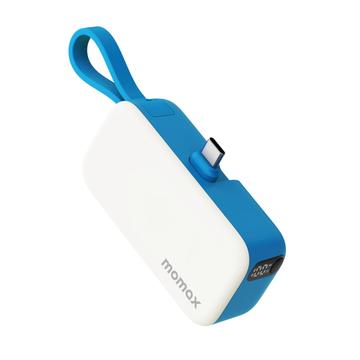 Momax 1-Power Mini Pop Art USB-C Power Bank 5000 mAh - Blå