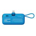 Momax 1-Power Mini Pop Art USB-C Power Bank 5000 mAh - Blå