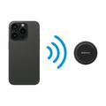 Momax 1-Vibe Go BS6 magnetisk mini Bluetooth-høyttaler og telefonstativ - svart
