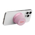 Momax 1-Vibe Go BS6 magnetisk mini Bluetooth-høyttaler og telefonstativ - rosa