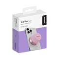 Momax 1-Vibe Go BS6 magnetisk mini Bluetooth-høyttaler og telefonstativ - rosa