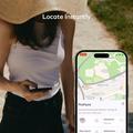 Momax BR18 PinCard Ultra Mini UWB-sporingsenhet for iOS - Apple Find My - Svart