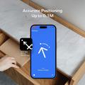 Momax BR18 PinCard Ultra Mini UWB-sporingsenhet for iOS - Apple Find My - Svart
