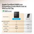 Momax BR18 PinCard Ultra Mini UWB-sporingsenhet for iOS - Apple Find My - Svart