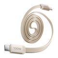 Momax DC88 Mag.Link flat magnetisk USB-C-kabel - 100W, 1m - beige