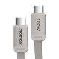 Momax DC88 Mag.Link flat magnetisk USB-C-kabel - 100W, 1m - beige