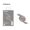Momax DC88 Mag.Link flat magnetisk USB-C-kabel - 100W, 1m - beige