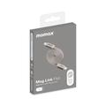 Momax DC88 Mag.Link flat magnetisk USB-C-kabel - 100W, 1m - beige