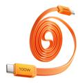 Momax DC88 Mag.Link flat magnetisk USB-C-kabel - 100W, 1m - oransje