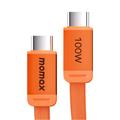 Momax DC88 Mag.Link flat magnetisk USB-C-kabel - 100W, 1m - oransje
