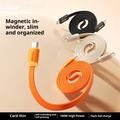 Momax DC88 Mag.Link flat magnetisk USB-C-kabel - 100W, 1m - oransje