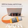 Momax DC88 Mag.Link flat magnetisk USB-C-kabel - 100W, 1m - oransje
