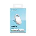Momax PinBuzz oppladbar personlig sikkerhetsalarm - Apple Find My kompatibel - Hvit