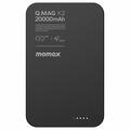 Momax Q.Mag X2 20000mAh magnetisk trådløs strømbank - svart