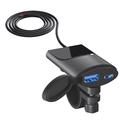 Motorcykel-lader - 30W USB-C PD, 18W USB-A - svart