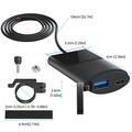 Motorcykel-lader - 30W USB-C PD, 18W USB-A - svart