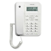 Motorola CT202 fasttelefon med ledning og høyttalerfunksjon - Hvit