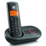 Motorola E211 DECT-trådløs telefon med digital telefonsvarer - svart