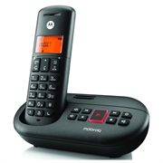 Motorola E211 DECT-trådløs telefon med digital telefonsvarer - svart
