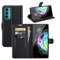 Motorola Edge 20 Lommebok-deksel med Magnetisk Lukning - Svart