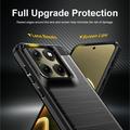 Motorola Edge (2026) Børstet TPU-deksel - karbonfiber - svart