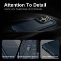 Motorola Edge (2026) Børstet TPU-deksel - karbonfiber - blå