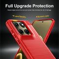 Motorola Edge (2026) børstet TPU-deksel - karbonfiber - rød