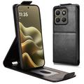Motorola Edge (2026) vertikalt flip-etui med stativ - svart