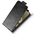 Motorola Edge (2026) vertikalt flip-etui med stativ - svart