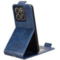 Motorola Edge (2026) vertikalt flip-etui med stativ - mørkeblå