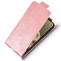 Motorola Edge (2026) vertikalt flip-etui med stativ - Roségull