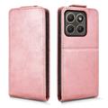 Motorola Edge (2026) vertikalt flip-etui med stativ - Roségull