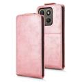 Motorola Edge (2026) vertikalt flip-etui med stativ - Roségull