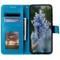Motorola Edge 50 Fusion/G96 Mandala Series Lommebok-deksel - Blå