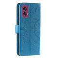 Motorola Edge 50 Fusion/G96 Mandala Series Lommebok-deksel - Blå