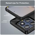 Motorola Edge 60/60 Fusion Børstet TPU-deksel - karbonfiber - svart