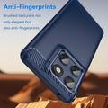 Motorola Edge 60/60 Fusion Børstet TPU-deksel - karbonfiber - blå