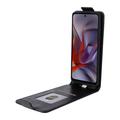 Motorola Edge 60 Fusion Vertikalt Flip-Deksel med Kortlomme - Svart