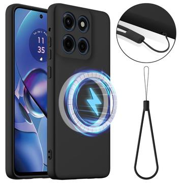 Motorola Edge 60 Stylus Liquid Silikondeksel - MagSafe-kompatibel - Svart