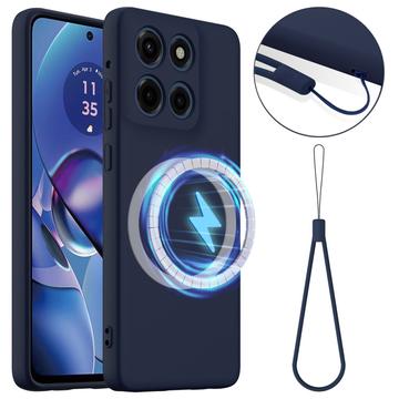 Motorola Edge 60 Stylus Liquid Silikondeksel - MagSafe-kompatibel - Mørkeblå