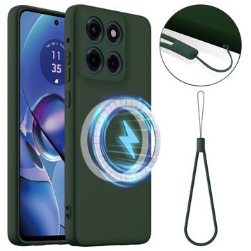 Motorola Edge 60 Stylus Liquid Silikondeksel - MagSafe-kompatibel - Mørkegrønn