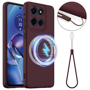 Motorola Edge 60 Stylus Liquid Silikondeksel - MagSafe-kompatibel - Vinrød