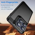 Motorola Edge 70 Børstet TPU-deksel - karbonfiber - svart