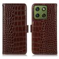 Motorola Edge 70 Crocodile Series Lommebok-deksel i Lær med RFID