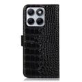 Motorola Edge 70 Fusion Crocodile Series Lommebok-deksel i Lær med RFID - Svart