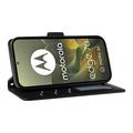 Motorola Edge 70 Luksuriøst Vattert Lommeboketui - svart